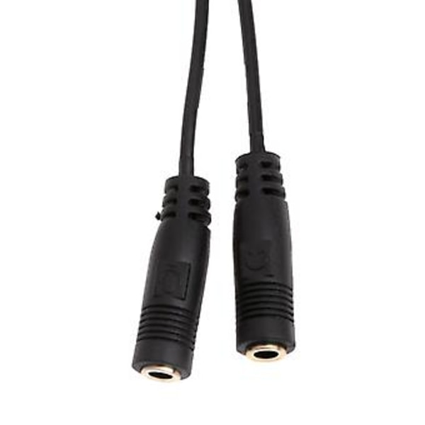 3,5 mm Stereo Ljud 1 Hane Till 2 Hona Jack Hörlurs-/Mikrofon Y-Splitter Adapterkabel