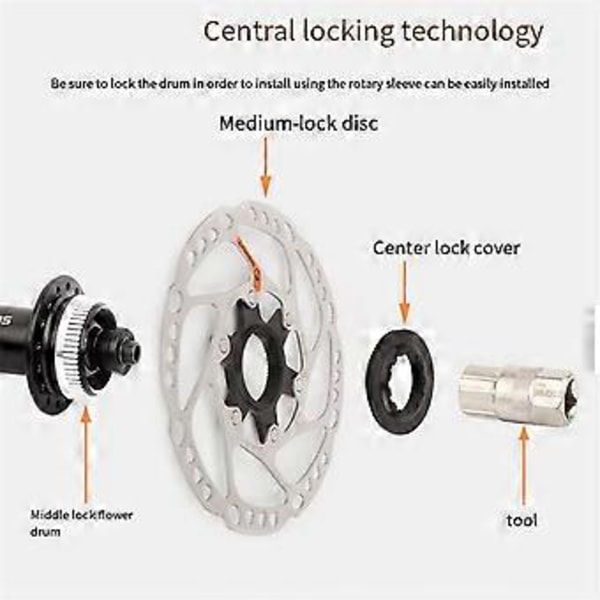 Center Lock -jarrulevy ja 6 pultin jarrulevyroottori, vahva lämmönpoisto, kelluva 140 mm maastopyörään, 2 kpl