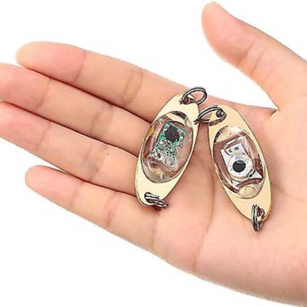 10 st LED-fiskedrag Blinkande Skedar Under Blink Halibut Blink Trolling Djuphavsfiske I