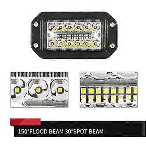 2 stk 12v 6 Tommers Innfelt Arbeidslys 26 Led Super Bil Frontlykter