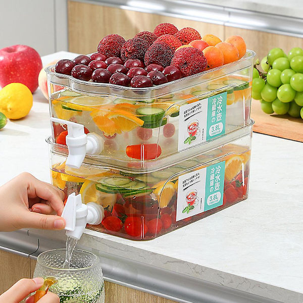 Kold drikkevare dispenser med hane 3,8l stor kapacitet limonade juicekande