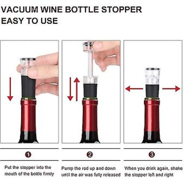 Flaskproppar 6-pack Återanvändbar Flaskpropp Vakuumförslutare, Sparare Vakuum P