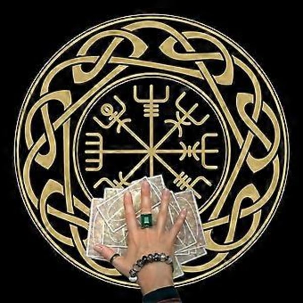 Tarotdug Måne Pentagrammer Hedenske Altre Dug Flanel Tarotdug