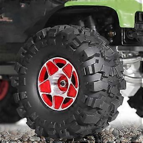 4st 1.0 tum Metall Beadlock Hjulnav Fälg för 1/18 1/24 RC Crawler Bil TRX4M Uppgraderingsdelar Tillbehör Brun