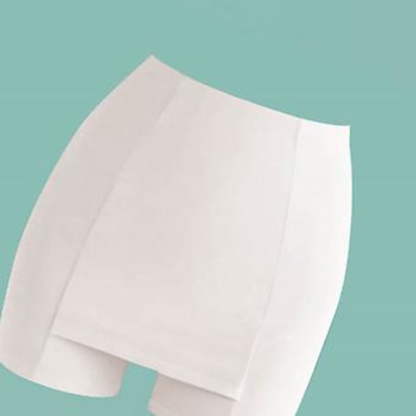 Sikkerhedsleggings Sommer Sporløse Elastiske Trænings Biker Shorts Med Skridtbeskyttelse til Kvinder Hvid XL 62,5-80 kg