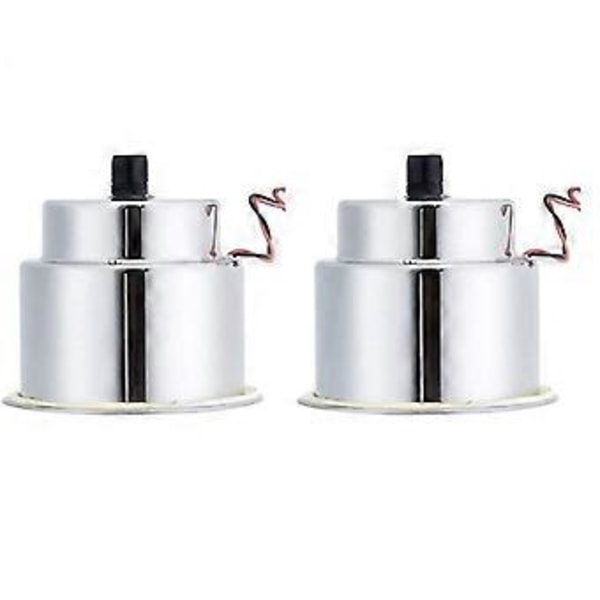 2 st Rostfritt Stål Mugghållare Insats med Dränering & LED Marinbåt Husbil (15LED Blå)