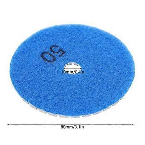 10 stk. 3in Slibeskiver Pads Polering Diamant til Marmor Beton Sten 50 Mesh