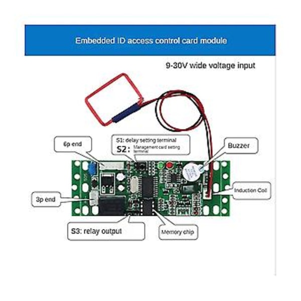 Rfid Innbyggingsmodul, Intercom-tilgang, Heis-tilgang 9-30v Tilgang
