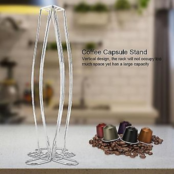 Kaffekapselholder for hjemmekontor, roterbar oppbevaringsstativdispenser for Nespresso