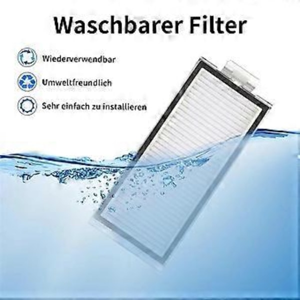 Tilbehørssett for Q8 Max+ / Q8 Max / Q5 Pro+ / Q5 Pro Støvsuger Hovedbørste Sidebørste HEPA-filtre