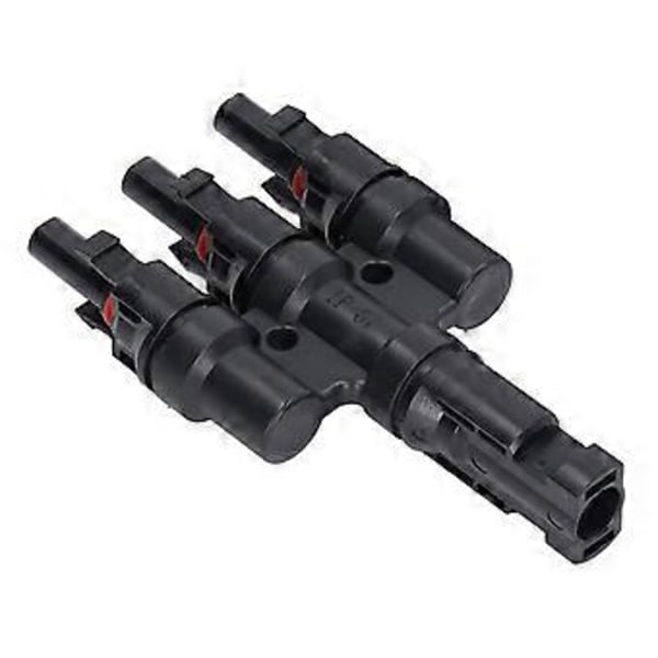 1 Par Solcellepanel Grenkontakt Parallellkobling Kabel Splitter Kobling DIY Monteringsverktøy T4