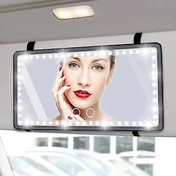 LED-auton meikkipeili, auton meikkipeili kosketusnäytöllä, auton aurinkosuojapeili valolla, todistetusti toimiva