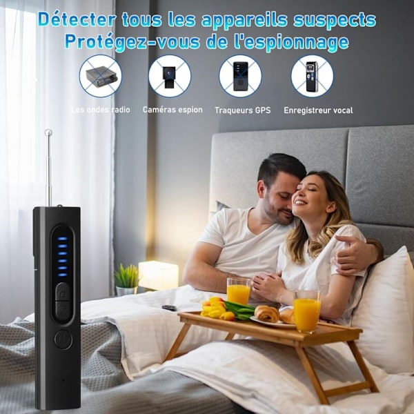 Lille Spykamera Detektor - RF Bug Detektor til Skjult Kamera, Anti-Spy GPS Tracker Scanner, Detect GSM Skjult Kamera, Lytteapparat Finder til Hjemmet
