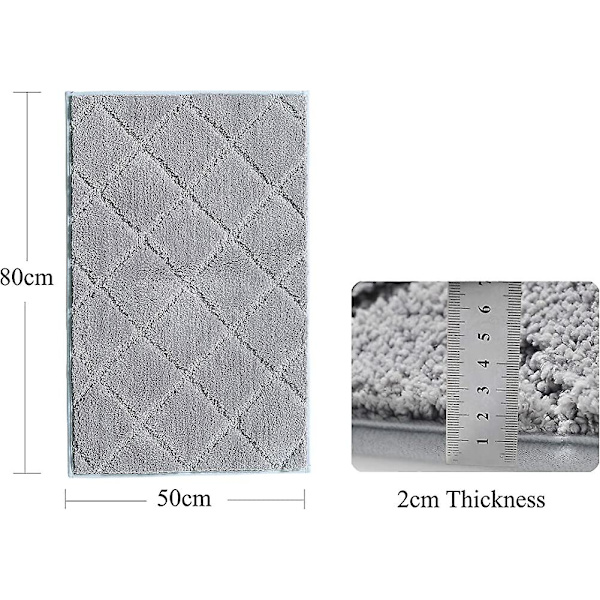 Halkskyddad badrumsmatta, mikrofiber/chenille absorberande duschmatta badrumsmatta