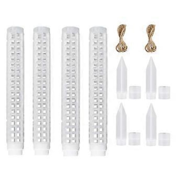 Plast Moss Pinne, Förlängd till 63,5 cm, Vitmossa Ingår i Växtpinnen, Moss Pinne för Växter, Moss Pinnar, B