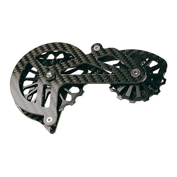 Växelförare bak för racercykel, kompatibel med Shimano 8000 8050 8070 9170 9150 9100, kolfiber, 17t remskiva, svart