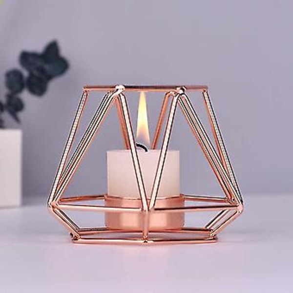 Metall Smijern Geometrisk Smijern Lysestake Bord Håndverk Dekorasjon (4-d-w)
