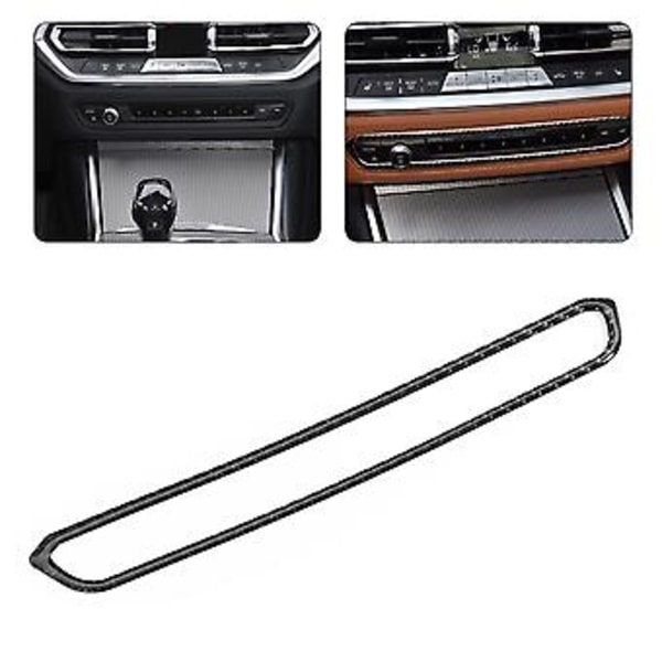 Ekte Karbonfiber Sentral CD Knappepanel Trim Dekorativt Deksel Passer for 3 Serie G20 2020