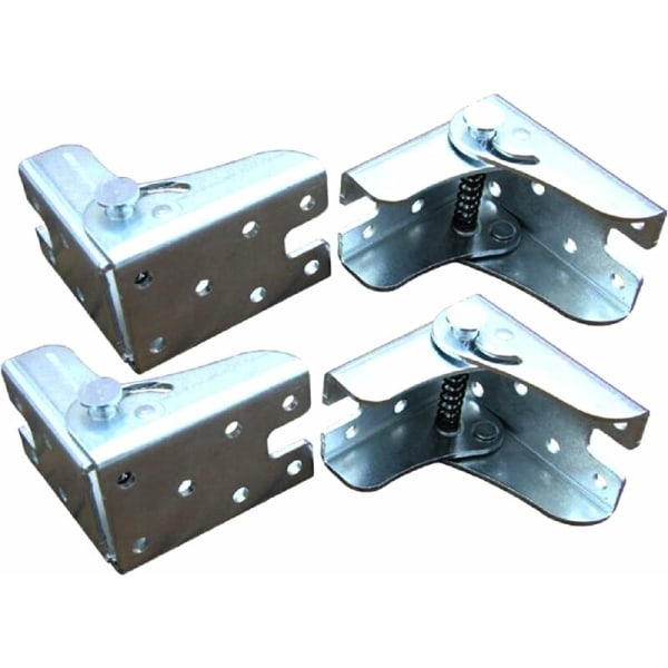 Fällbara bordsgångjärn - Självlåsande gångjärnsbenstillbehör - Fällbara bordsförlängningar (4 silver)