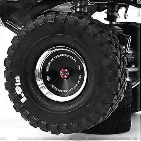 4 kpl/setti 1,9 tuuman metallinen retropeili pyörän napa SCX10 -4 RC-auton modifikaatiotarvikkeille universaali musta A