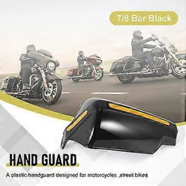 1 Par Universella Motorcykel Scooter Handskydd För 7/8 Styre Svart