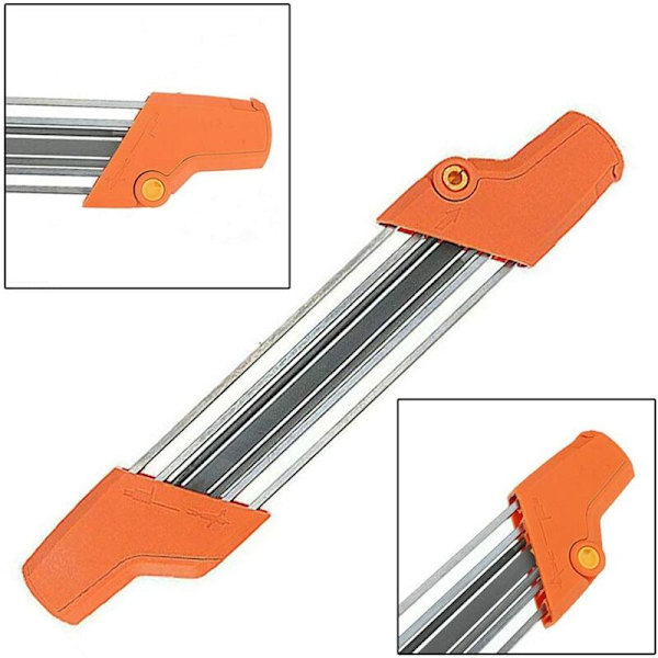 2 i 1 Enkel fil 3/8\"/4.0mm Motorsågskedjeslipare, Snabb Motorsågskedjeslipare med handtag, Passar alla märken Motorsågar 3/8\" P
