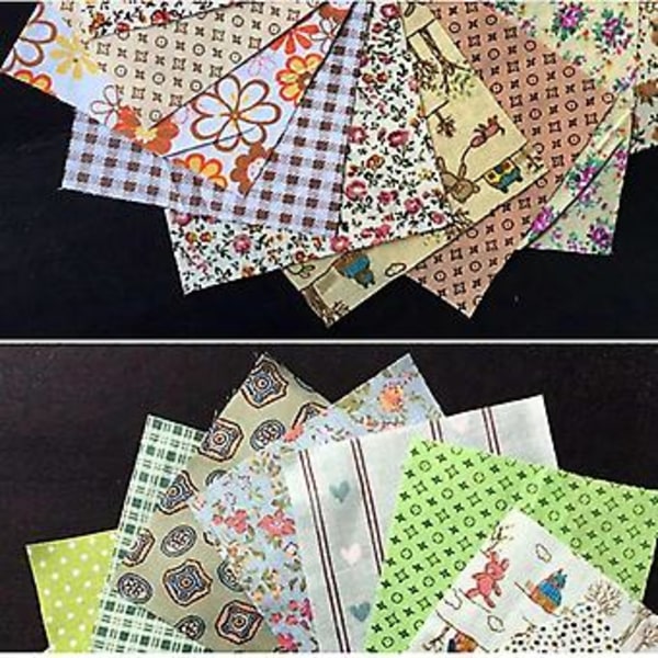 DIY Quiltlappar 60st 10cmx10cm Fa Lapptyg