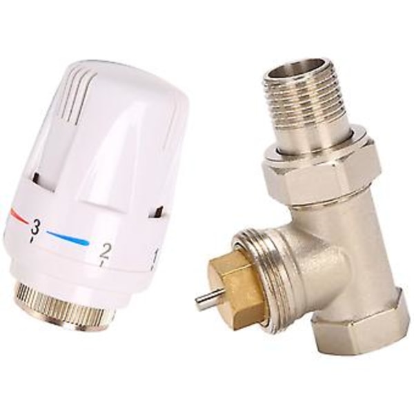 1/2 tum Tatic Radiatorventil Rak Typ Dn15 Automatisk Temperaturventil Fl