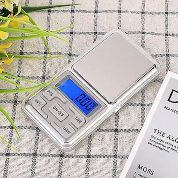 0,01g Hög Noggrannhet Bärbar Mini Digital Fickvåg Bakgrundsbelyst Elektronisk Matvåg 500g