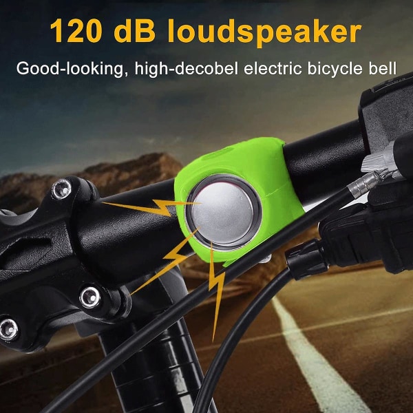 120db elektrisk cykelhorn, högt säkerhetscykelklocka för vuxna och barncyklar