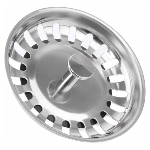 Sink Strainer Stopper Stainless Steel Sink Stopper For Your Kitchen Bathroom - Diameter 79mm（2 pc）