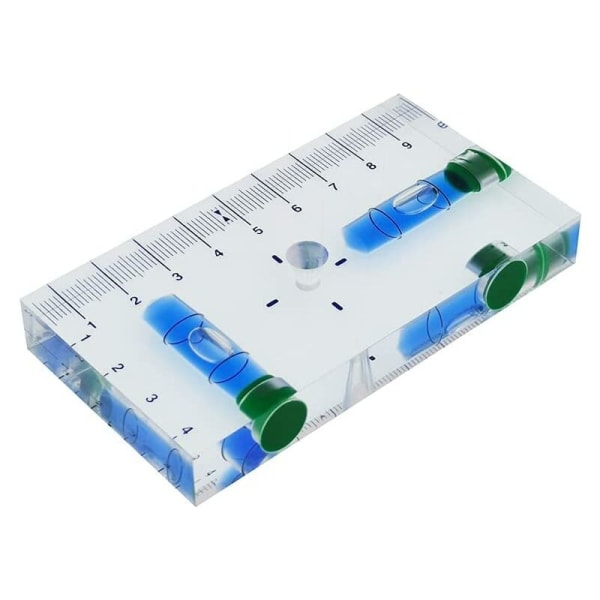 95 x 51 x 13mm Clear T-Shaped Multi-Function Spirit Spirit Level with Magnet (Blue)