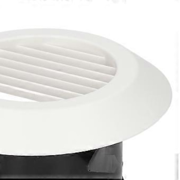 Runt Luftventil ABS Lamellgaller Skydd Undertak för Badrum Kontor Kök Ventilation 4 tum