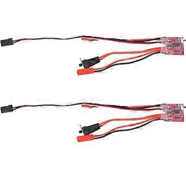 2 STK RC Bil 30A ESC Fremad Bak Børste Bremse Dobbeltvejs ESC Motor Hastighedsregulator til 1/16 1/18 1/24 Bil Båd Tank
