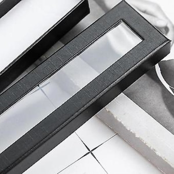 10 kpl/setti Kynäkotelo Läpinäkyvä Ikkuna Kynäkotelo Paperipakkaus Metallinen Lahja Kynäkotelo Tukkumyynti