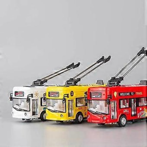 1:50 Metalliseos Bussimalli Lontoo Yksittäinen Raitiovaunubussi Ajoneuvot Auto Lelu Valo- ja Äänikokoelmilla Keltainen