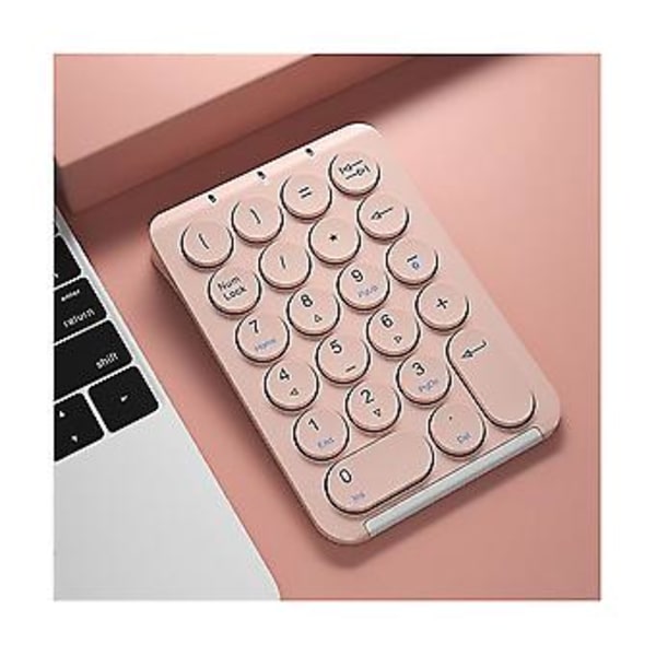 Trådløst numerisk tastatur Bluetooth Num Pad Runde tastehetter Numpad 22 taster Oppladbart numerisk tastatur