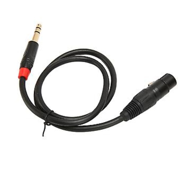 Female XLR til 6,35mm Jack Instrumentkabel for Mikrofon Elektrisk Gitar 0,75 Meter