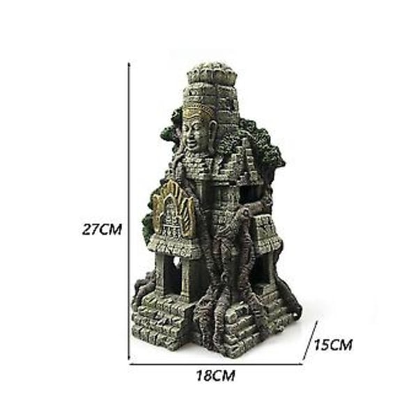 Hjemmeakvarium Ornament Antikk Stein Buddha Resin Figurer Akvarium Ornament Fisketank Akvarium De