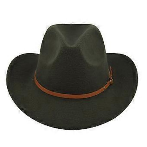 Felt hatt retro imitasjon sauehatt cowboyhatt belte ullhatt nasjonal hette retro jazzhatt