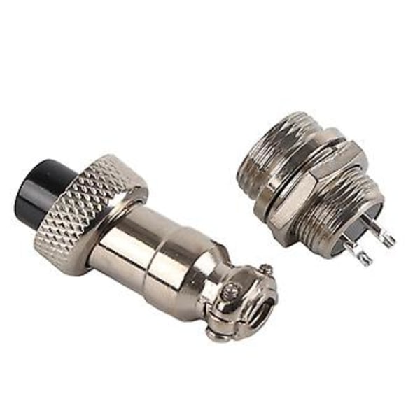 10 Set GX12 2-Pin 12mm Aviation Kontakt Hane Hona Metall Sockel Anslutning