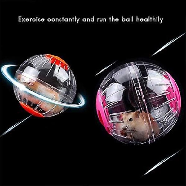 12cm treningsball for hamstere og mus, liten aktivitetsleke for gnagere, treningsball for dverghamster, 3 farger å velge mellom (oransje)