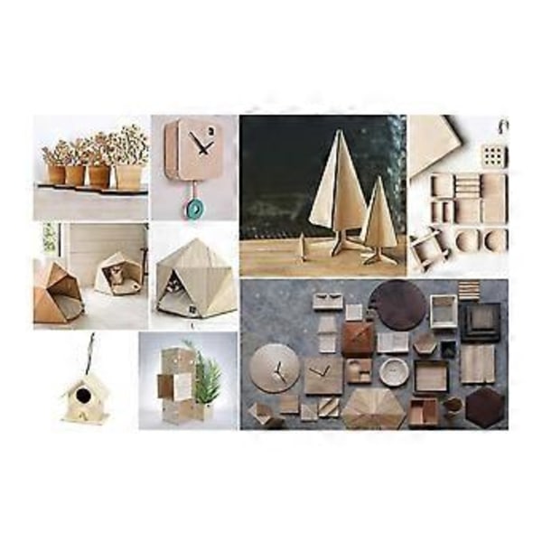 1/8X12X12 tuuman puulevypakkaus, 6 kpl, askarteluun, kouluprojekteihin ja tee-se-itse-projekteihin, piirtämiseen, maalaamiseen, puun kaivertamiseen