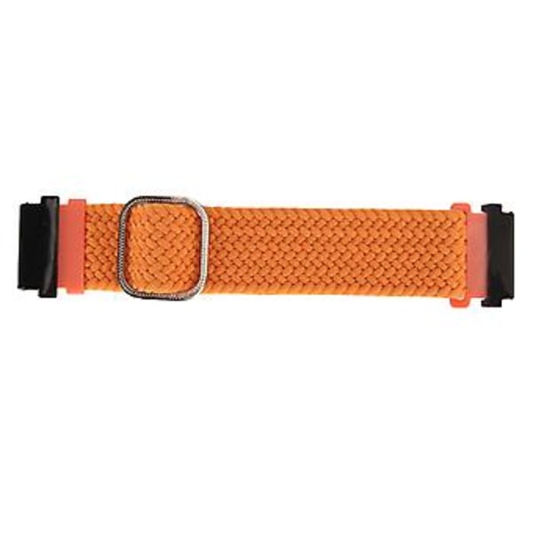 Nylon Vevd Klokkereim Justerbar Spenne Armbånd Erstatning Sports Klokkebånd for Fenix 7 6 5 Oransje