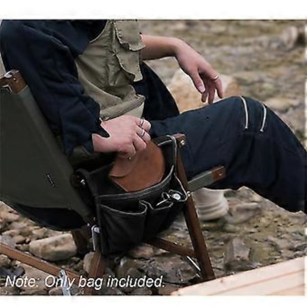Multi-lomme Stol Side Hænge Taske Lærred Hænge Organizer Ved Siden af Opbevaring Taske til Campingbord