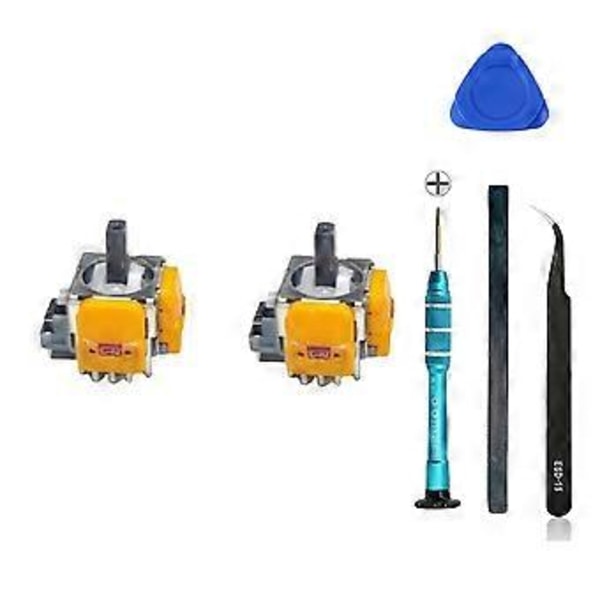 2 ST Joysticks Kit för Spelkonsol Joysticks Hall Elektromagnetiska Justerbara Joysticks med Skruvmejsel Reparationsset