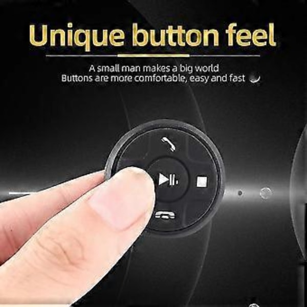 12V Universal Trådløs Bilratt 10 Knapp Bluetooth Fjernkontroll Rund For Stereo Dv