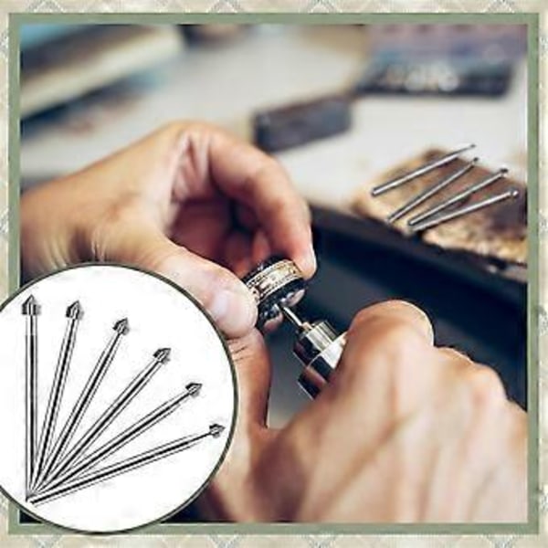 12 st Cylinder Konformade Gravyrstift Set Smyckesstift Set Skaft Smyckestillverkning Steninfattningsstift för Slipning