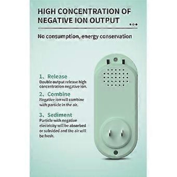 Mini Portabel Jonisator Plug In Negativ Jon Liten Väggmonterad Luftrenare Rengörare för Hem Toalett Hotell