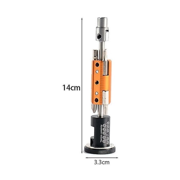 Srwrn Cykel Osynlig Kedjeklippare Reparationsverktyg Multi Portabel Kit Hexagon Skruvmejsel Vevarm T25 Skiftnyckel Kedjenit Svart